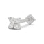 16G Sersha Clover 4 Diamond Flat Back Stud