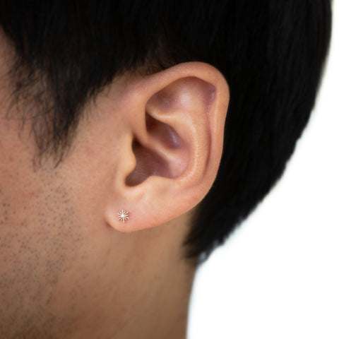 Diamond Two-Step Earring - Flat Back - Single – WWAKE
