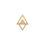 19G Tria Triangle Solid Gold Flat Back Stud