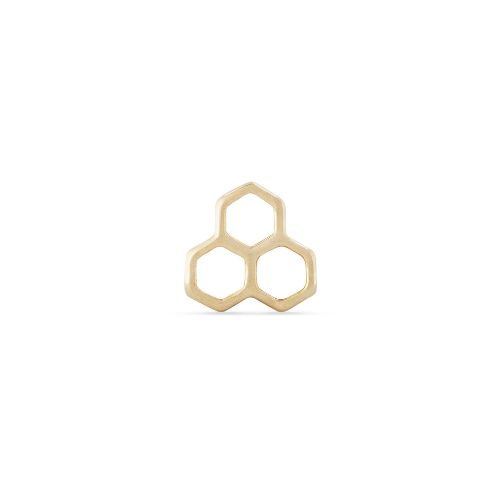 Solid Gold Honeycomb Stud Earring, Flat Earring Backs, Nap Earrings, Gold  Sleeper Earrings, 14K Yellow Gold, 14K White Gold - 5mm 6.5mm 8mm –  Valensole Jewelry