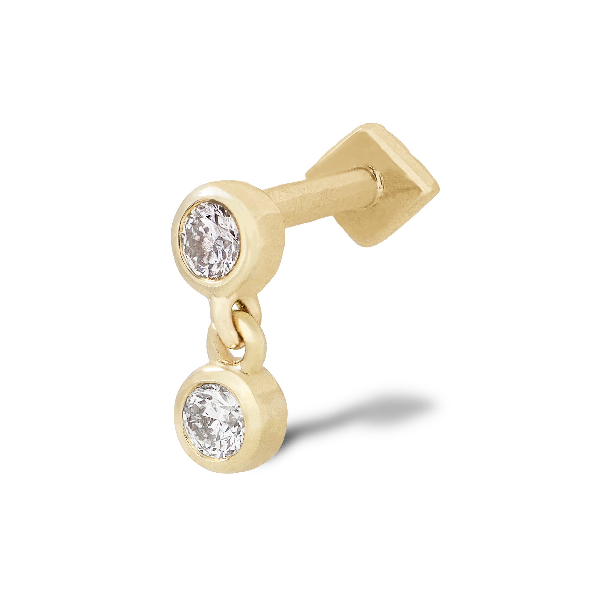 Gold diamond deals tragus stud