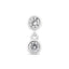 19G Calin Double Diamond Flat Back Stud