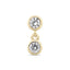 19G Calin Double Diamond Flat Back Stud