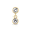 16G Calin Double Diamond Stud Dos Plat