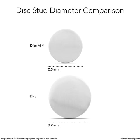 Disque Or Massif Dos Plat Stud