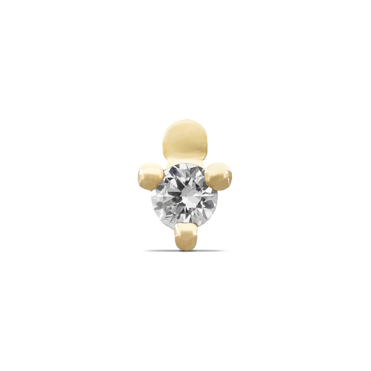 Round Diamond Solid Gold Earring, Flat Earring Backs, Nap Earrings, Gold  Sleeper Earrings, 14k Yellow Gold, 14K White Gold - 5mm 6.5mm 8mm –  Valensole Jewelry