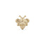 16G Abeille Honey Bee Solid Gold Flat Back Stud