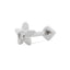 Boucles d'oreilles à dos plat en diamant jasmin 16G