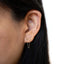 Boucles d'oreilles à dos plat en diamant jasmin 16G