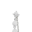 16G Mar Diamond Flat Back Connector Ear Chain Stud Earring