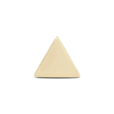 19G Triangle Solid Gold Flat Back Stud